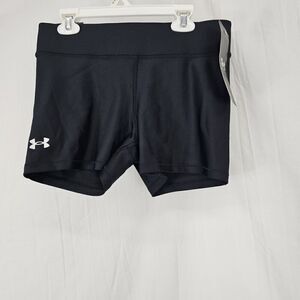 Under Armour Compression Mid Rise Shorty Women's Size Medium Blk Athletic Shorts